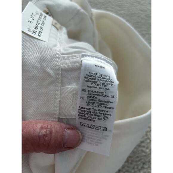 Madewell The Perfect Vintage Wide-Leg Crop in Vintage Canvas Size 27T - Picture 10 of 16